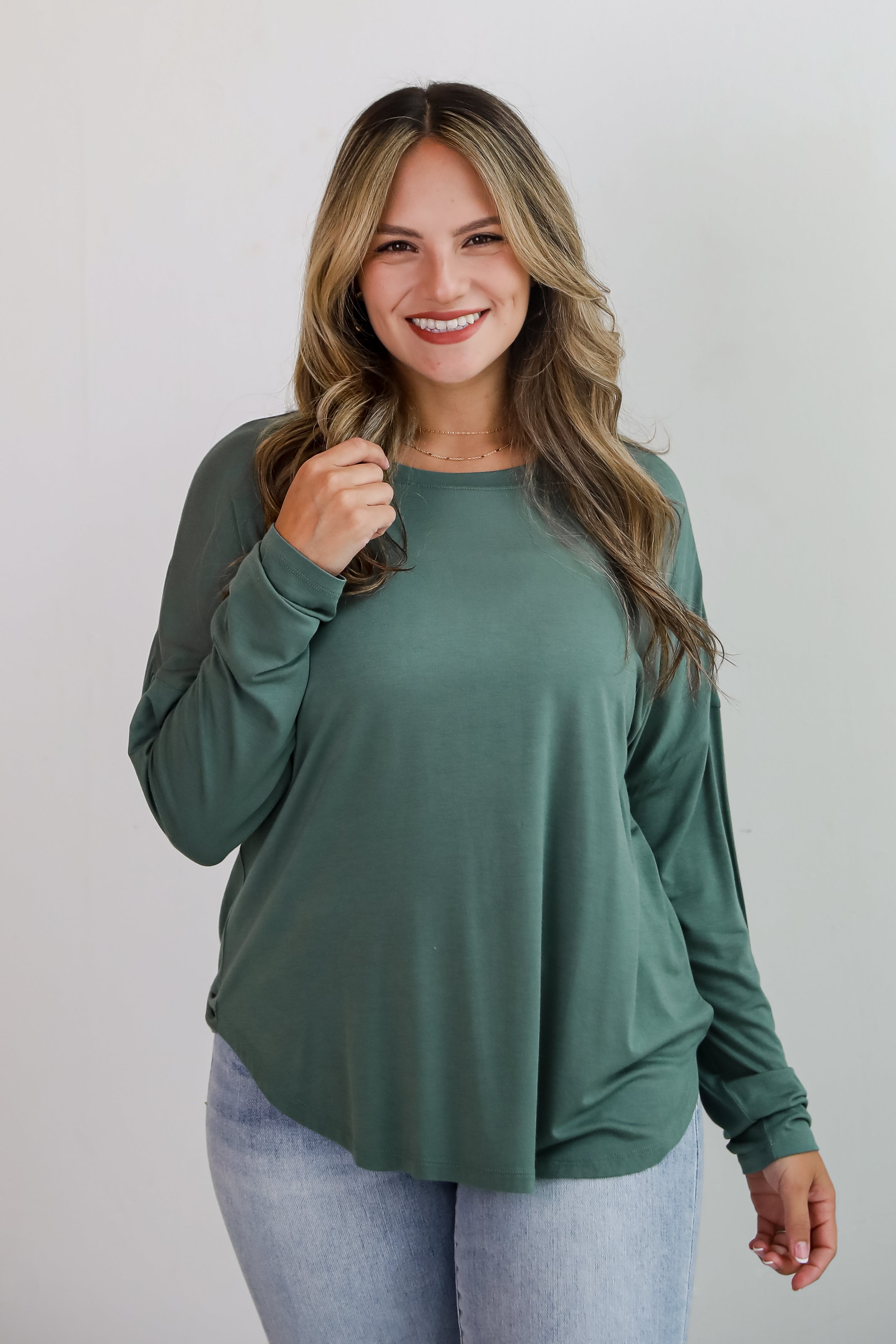 Callie Everyday Long Sleeve Tee - DU DEAL