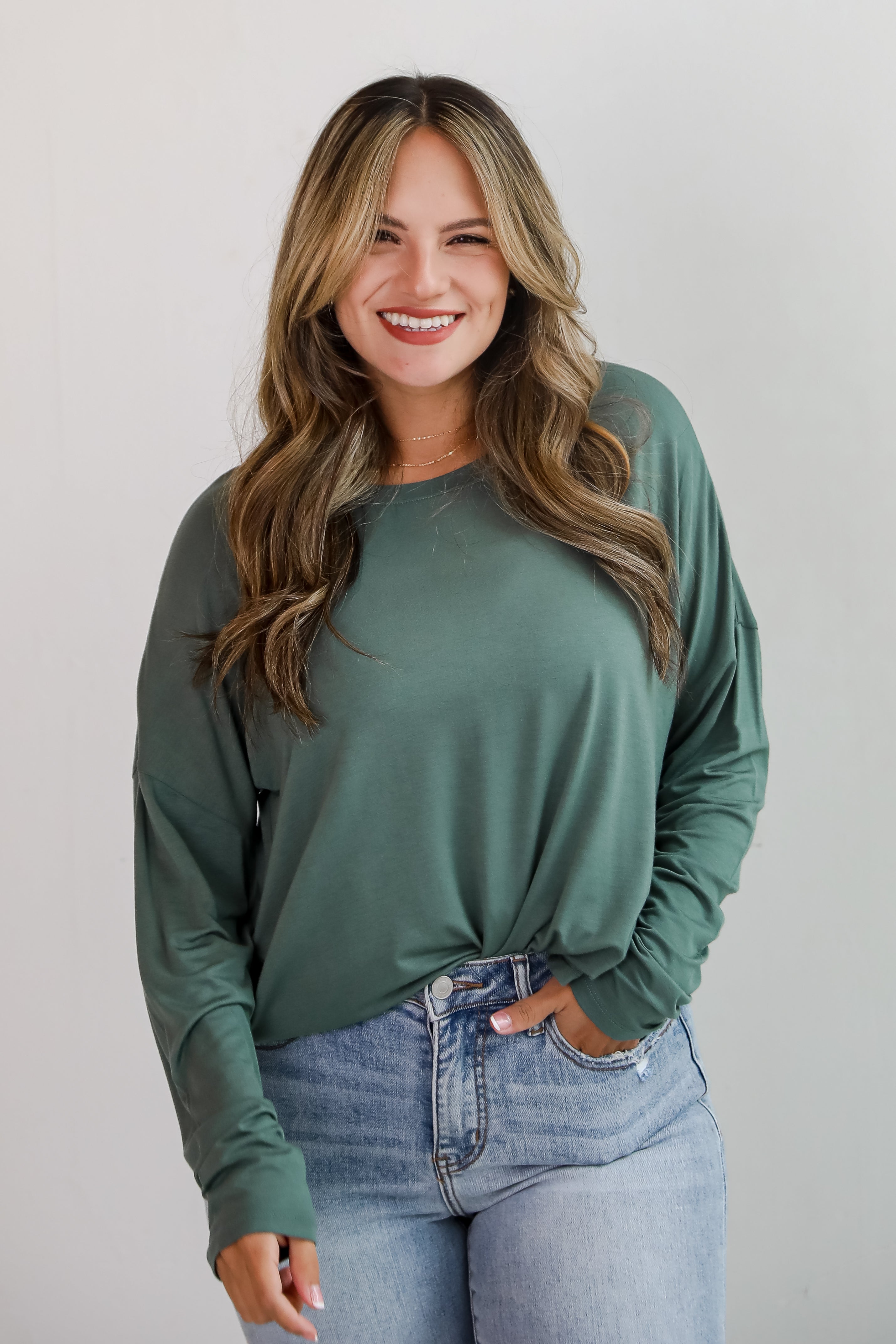 Callie Everyday Long Sleeve Tee - DU DEAL